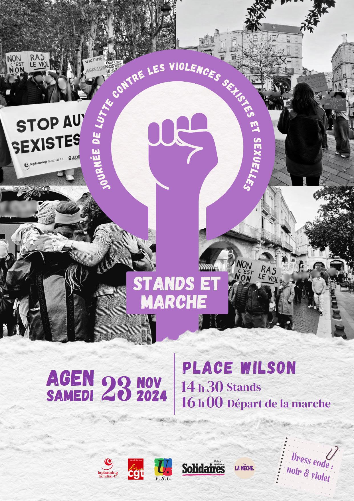 samedi 23.11 :rassemblement et manif pour dire stop aux violences sexuelles et sexistes